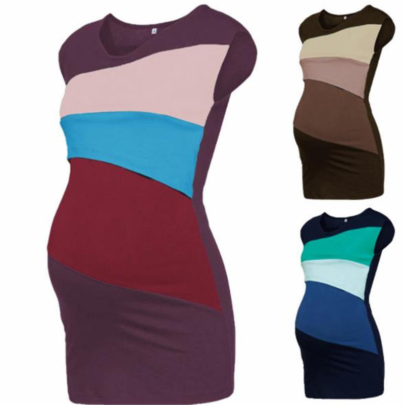 Panelled Pregnant Summer Tshirts Breastfeeding Womens Breathable Contrast Color Tops Fashion Short Sleeve Casual Females Apparel, Blue
Panelled Pregnant Summer Tshirts Breastfeeding Womens Breathable Contrast Color Tops Fashion Short Sleeve Casual Females Apparel, Blue