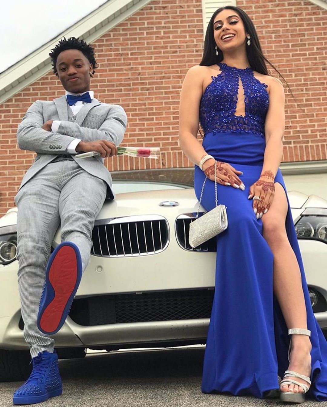 Blue Mermaid Royal Lace Prom Dresses Halter Neck Beaded Side Split Formal Dress Floor Length Plus Size Evening Gowns
