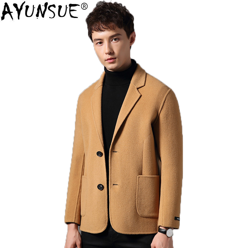 AYUNSUE Double-sided Wool Coat Men Short Spring Man Jacket British Handmade Mens Coats and Jackets 2019 Abrigo Hombre KJ1597, Black
AYUNSUE Double-sided Wool Coat Men Short Spring Man Jacket British Handmade Mens Coats and Jackets 2019 Abrigo Hombre KJ1597, Black