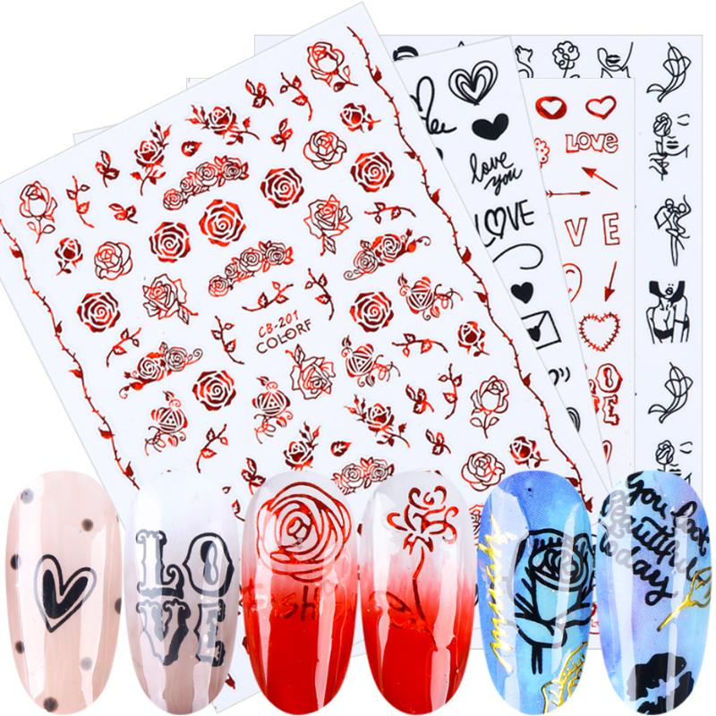 1pcs Red Black Nail Sticker 3D Nail Decals Rose Flower Letter Abstract Image Adhesive Slider For Art Decoration JICB196-203, Cb-196 gold
1pcs Red Black Nail Sticker 3D Nail Decals Rose Flower Letter Abstract Image Adhesive Slider For Art Decoration JICB196-203, Cb-196 gold