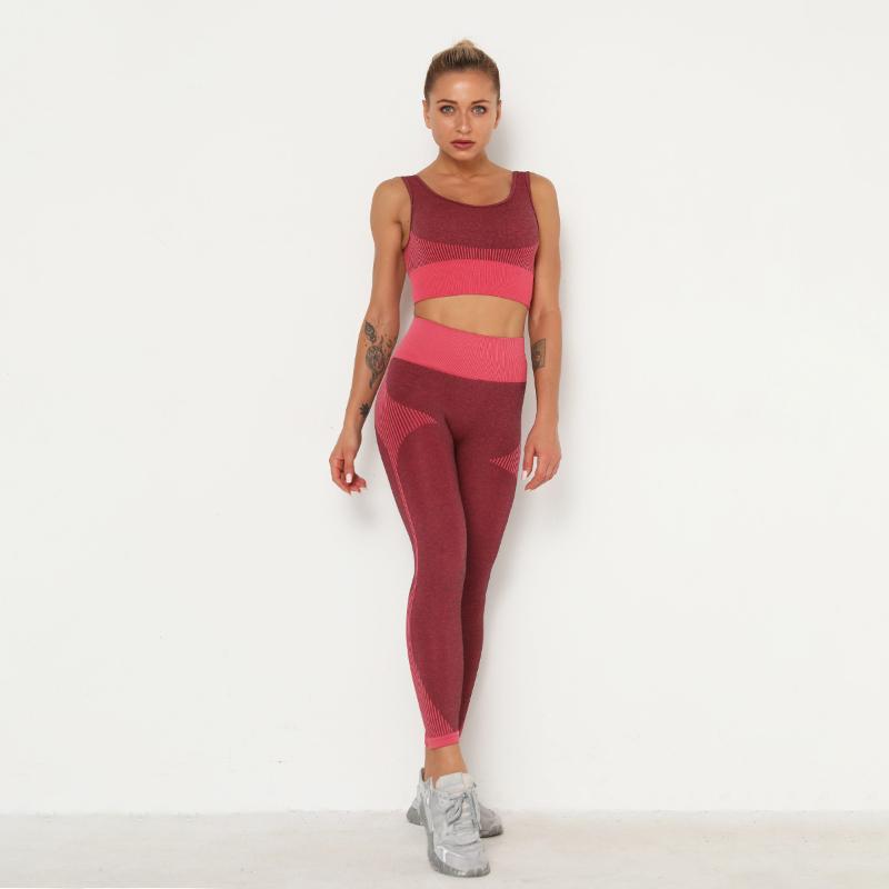 Best-selling women' tight sports bra + slim yoga pants seamless striped yoga suit 2piece set running track and field sportswear, Gray white bra
Best-selling women' tight sports bra + slim yoga pants seamless striped yoga suit 2piece set running track and field sportswear, Gray white bra