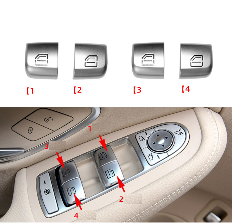 Car Window Switch Button Suitable for the New Mercedes Benz C-Class W205 Glass Lift Switch Button GLC W253 Windows Adjustment Button
