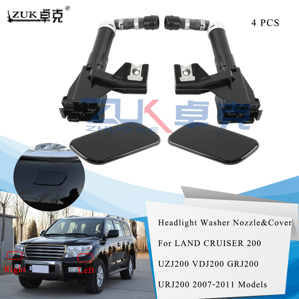 ZUK 4PCS/set Headlight Headlamp Washer Nozzle Actuator Water Jet and Cover Cap Housing For TOYOTA LAND CRUISER LC200 2007-2011
ZUK 4PCS/set Headlight Headlamp Washer Nozzle Actuator Water Jet and Cover Cap Housing For TOYOTA LAND CRUISER LC200 2007-2011