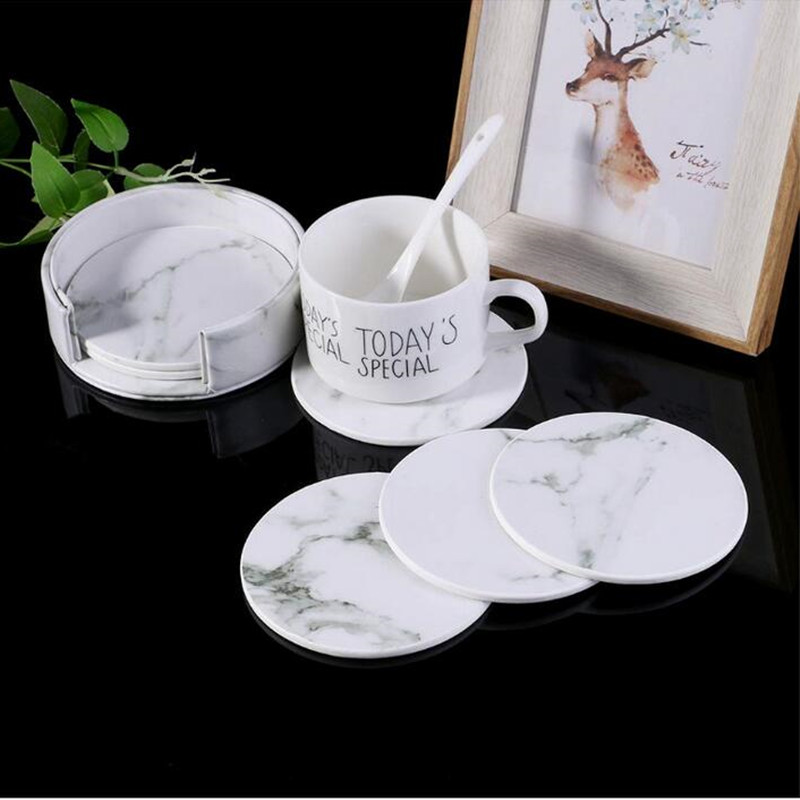 6PCS PU Leather Marble Set Creative Drink Coffee Cup Mat Pad Dining Table Placemats Black White Chic Decoration
6PCS PU Leather Marble Set Creative Drink Coffee Cup Mat Pad Dining Table Placemats Black White Chic Decoration