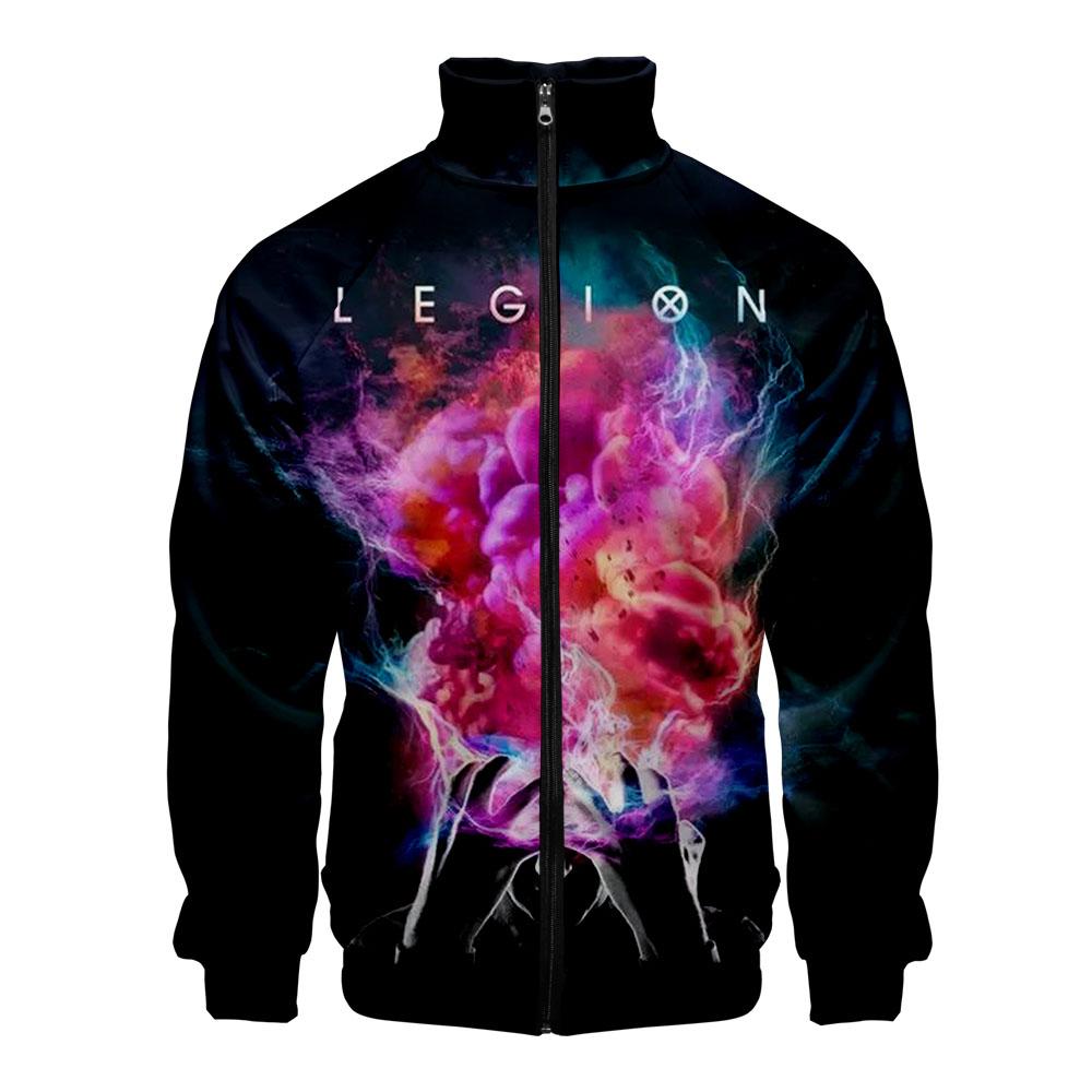 3D Legion Collar Zipper Man's Jacket Hoodie Off Multiple Colors And White Harajuku Winter Male Windbreakers Plus Size 4X