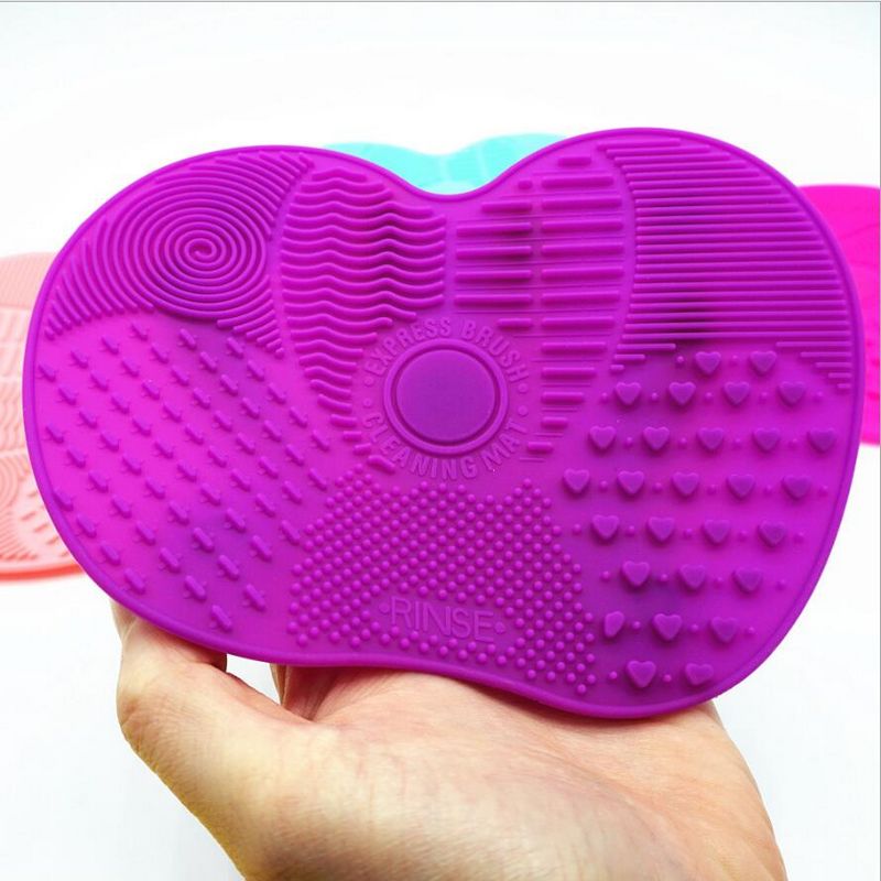 15.7*11.7*1.5cm Silicone Makeup brush cleaner Pad Make Up Washing Brush Gel Cleaning Mat Hand Tool Foundation Makeup Brush Scrubber Board