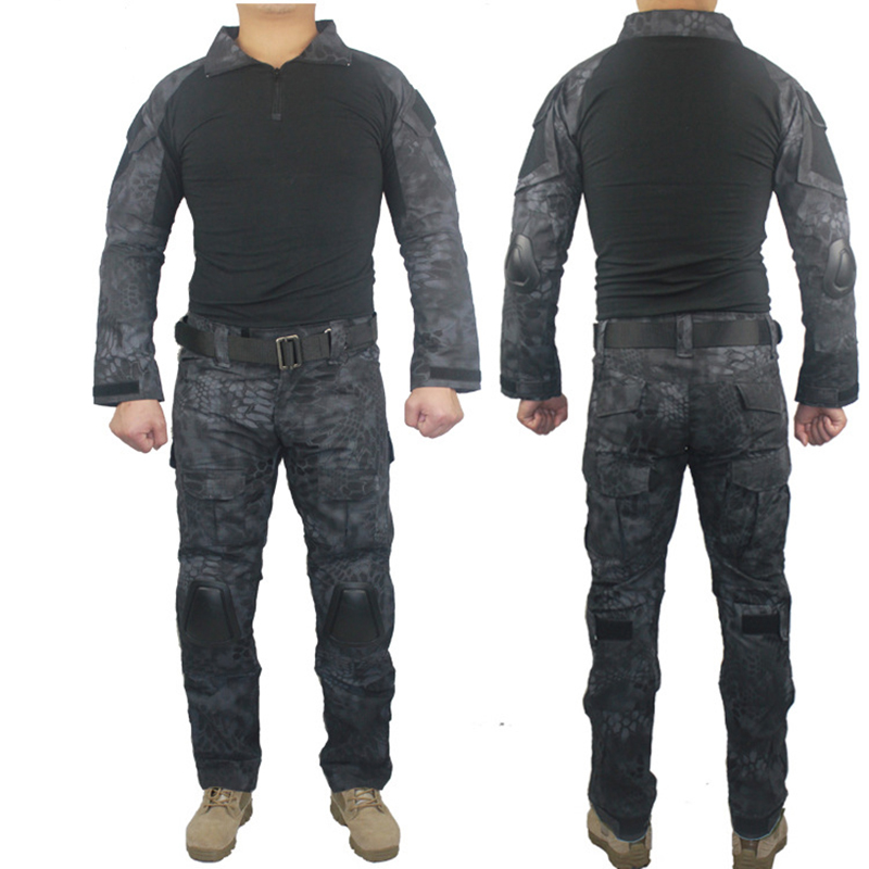 Tactical BDU Kryptek Black Uniform Clothing US Army Combat Shirt Pants Suit Set Camouflage Hunting Clothes Gear, Green
Tactical BDU Kryptek Black Uniform Clothing US Army Combat Shirt Pants Suit Set Camouflage Hunting Clothes Gear, Green