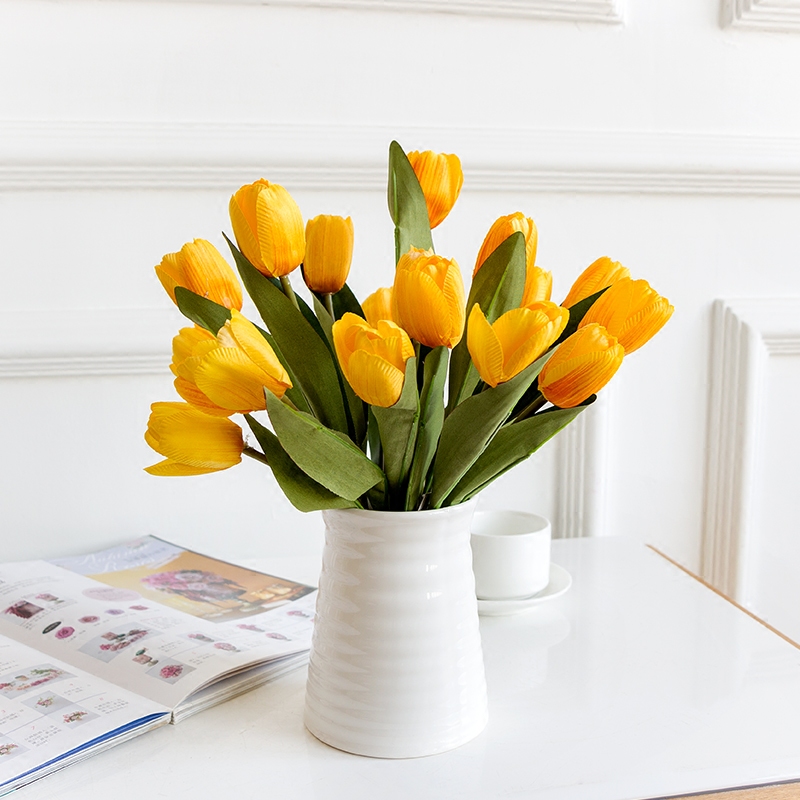 10Pc White Red Pink Tulip Real Touch Artificial Flower Tulips For Party Wedding Home Decoration Fake Flower Bridal Bouquet Gift, B17 yellow
10Pc White Red Pink Tulip Real Touch Artificial Flower Tulips For Party Wedding Home Decoration Fake Flower Bridal Bouquet Gift, B17 yellow
