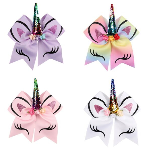 7'' Large Sequin Unicorn Cheer Bows Glitter Print Flower Hair Bow With Elastic Hair Bands For Girls Boutique Hair Accessories 12pcs/, Red
7'' Large Sequin Unicorn Cheer Bows Glitter Print Flower Hair Bow With Elastic Hair Bands For Girls Boutique Hair Accessories 12pcs/, Red
