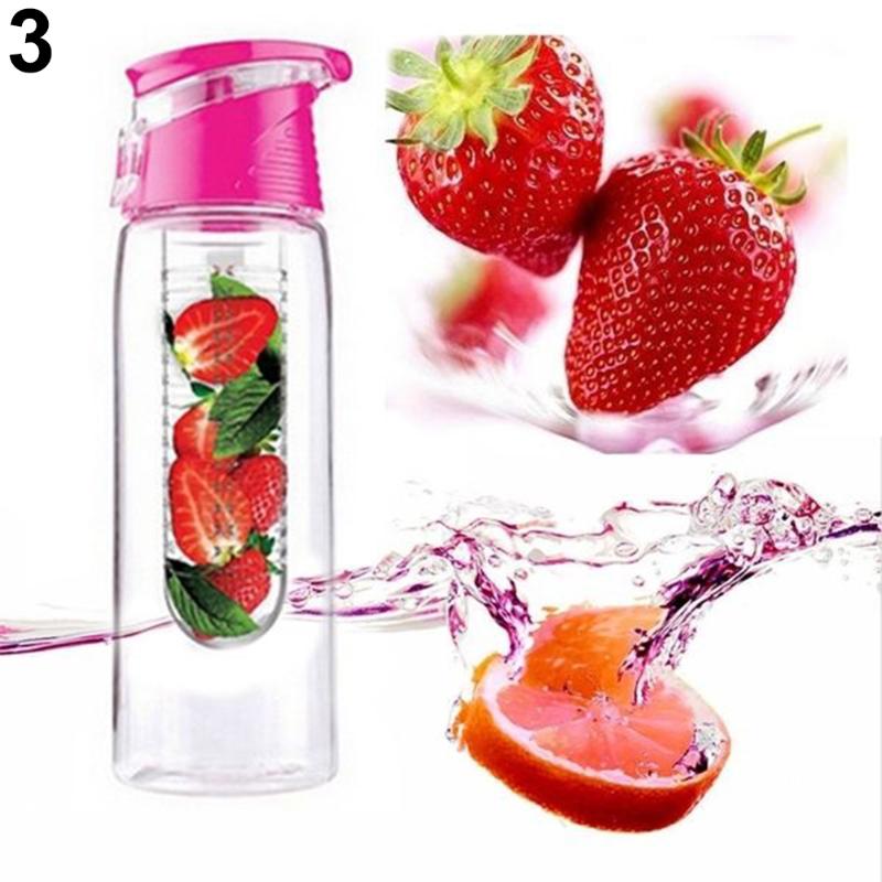 Portable Camping Sports Lemon Juice Fruit Infusing Infuser Water Bottle 800ML1