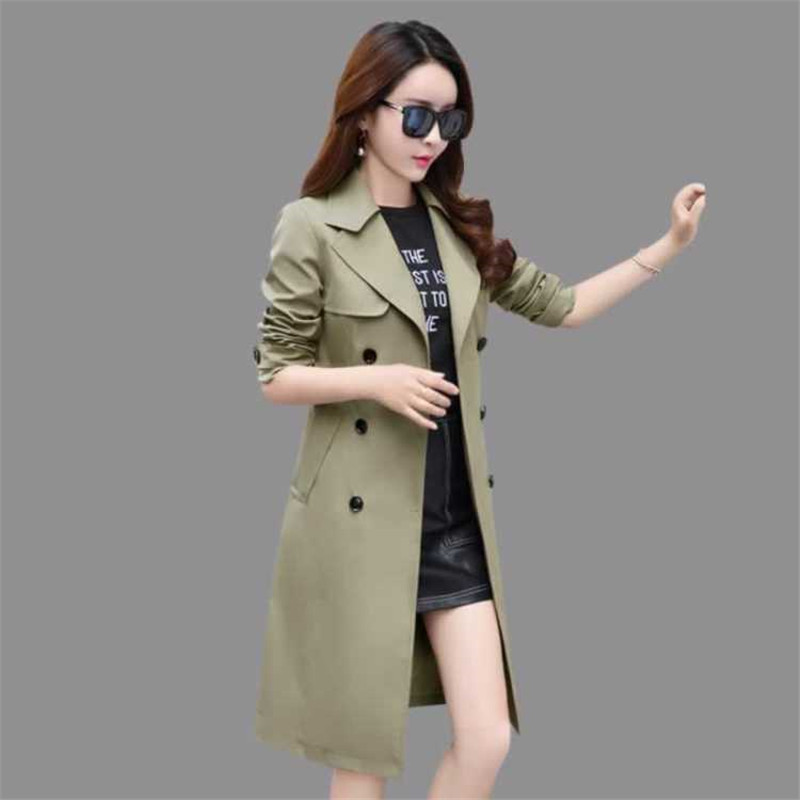 2020 Spring New Fashion Women Trench Coat Long Windbreaker Fashion Trend Slim Long Trench Women's Coat, Army green
2020 Spring New Fashion Women Trench Coat Long Windbreaker Fashion Trend Slim Long Trench Women's Coat, Army green