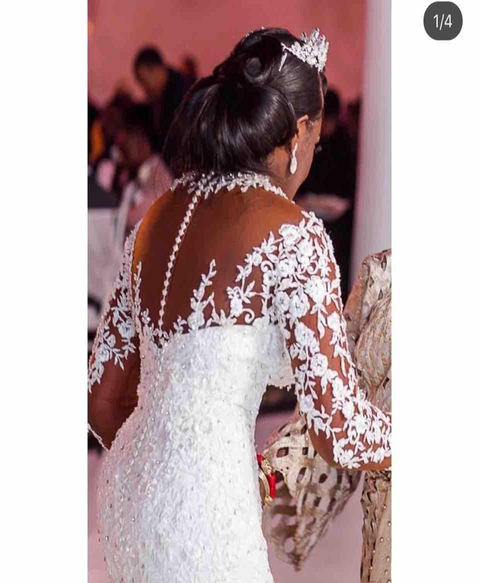 2019 Sheer Lace Appliques Long Sleeves Mermaid Wedding Dresses Beading Custom Made Bridal Gowns Formal Plus Size Vestidos De Marrage