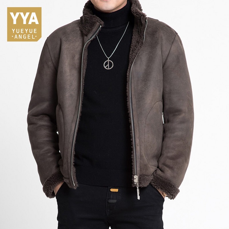 Mens Winter Slim Fit Short Shearling Jacket Real Wool Lining Office Work Coat Biker Man Sheepskin Genuine Leather Outwear Coats
Mens Winter Slim Fit Short Shearling Jacket Real Wool Lining Office Work Coat Biker Man Sheepskin Genuine Leather Outwear Coats