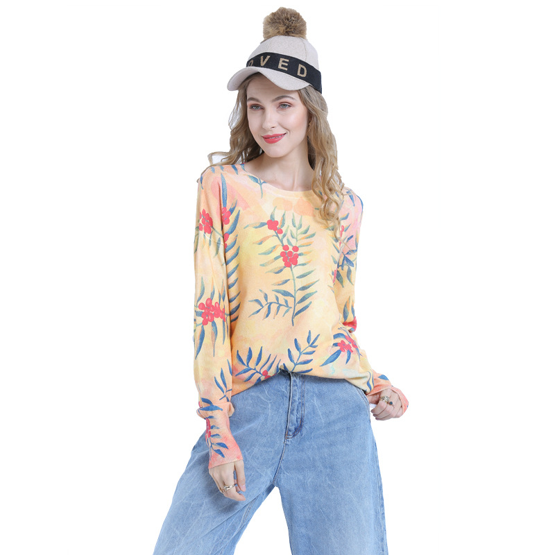 2020 Women' Long Sleeve Yarn Loose Sweater Round Collar Pullover Top Printing Hot Sell Womans Cardigan Fabric, Yellow
2020 Women' Long Sleeve Yarn Loose Sweater Round Collar Pullover Top Printing Hot Sell Womans Cardigan Fabric, Yellow