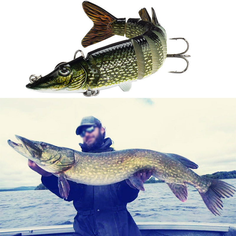 1pcs Artificial Pike Lure 12.5cm 20g 9-segement Isca Muskie Fishing Lures Swimbait Plastic Hard Bait
1pcs Artificial Pike Lure 12.5cm 20g 9-segement Isca Muskie Fishing Lures Swimbait Plastic Hard Bait