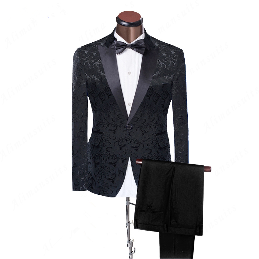 Classic Jacquard Peak Lapel Wedding Tuxedos Slim Fit Suits For Men Groomsmen Suit Two Pieces Prom Formal Suits (Jacket+Pants) 800, Same as image
Classic Jacquard Peak Lapel Wedding Tuxedos Slim Fit Suits For Men Groomsmen Suit Two Pieces Prom Formal Suits (Jacket+Pants) 800, Same as image
