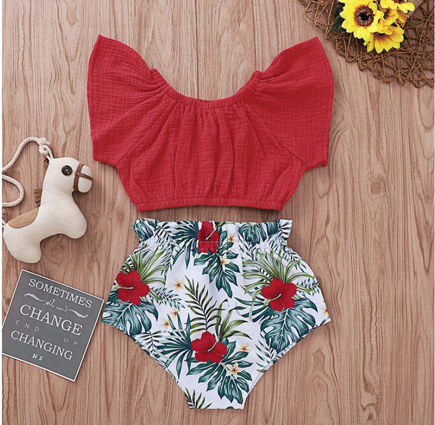 Girl O-Neck Flying Sleeve Tops and Short Pant Set Baby Summer Red T-Shirt and Pant Suit Baby Sweet Clothes Two Pieces ZHT 282, As picture
Girl O-Neck Flying Sleeve Tops and Short Pant Set Baby Summer Red T-Shirt and Pant Suit Baby Sweet Clothes Two Pieces ZHT 282, As picture