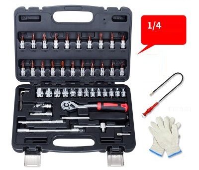 46--53pcs 1/4" ratchet handle socket sleeve wrench spanner screwdriver head extension rod bar set auto truck, tire repair tools
46--53pcs 1/4" ratchet handle socket sleeve wrench spanner screwdriver head extension rod bar set auto truck, tire repair tools