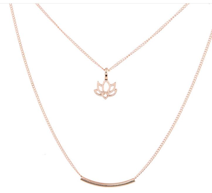 Fashion-Necklaces With Card Gold Skull Elephant Infinity Pendant Double Layer Clavicle Necklace For Women MultiLayer Jewelry Christmas Gift