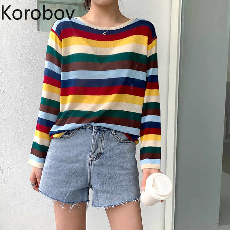 Korobov Fashion Harajuku Striped Women T Shirts Korean O Neck Long Sleeve Summer T Shirt Vintage Patchwork Tee Tops, Photo color
Korobov Fashion Harajuku Striped Women T Shirts Korean O Neck Long Sleeve Summer T Shirt Vintage Patchwork Tee Tops, Photo color