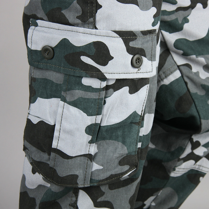 Pocket Style Army Camouflage CARGO PANTS Men TACTICAL 6789cmAirborne Jeans Trouser Male Casual Plus Size Cotton baggy#3