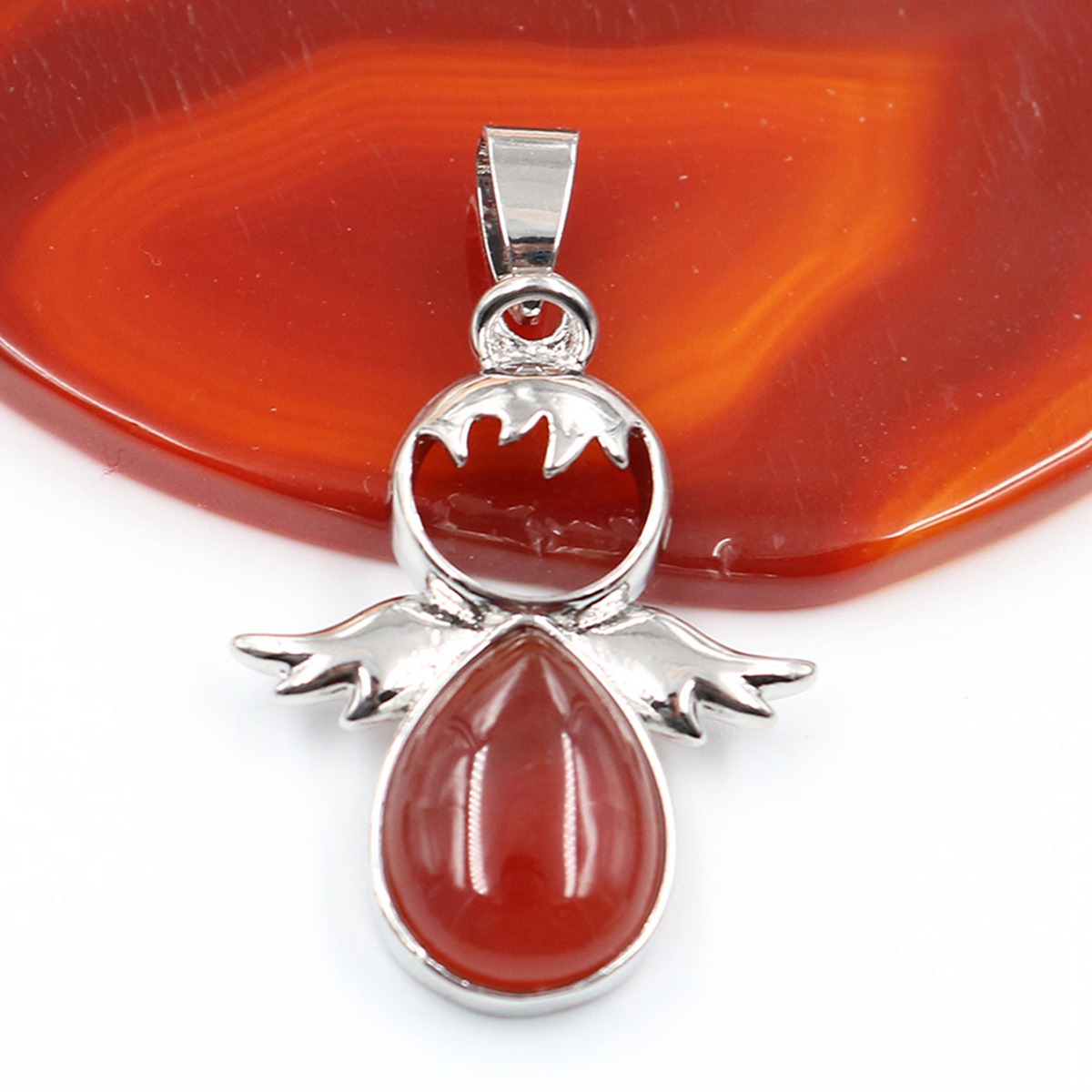 Little Girl Angel Lady Stainless Steel Pendant Necklace Commemorative Birthday Gift Jewelry