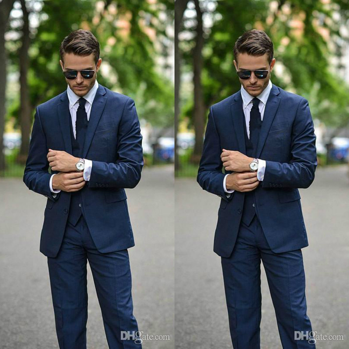 2019 Fashion Wedding Tuxedos 3 Pieces New Design Cool Dark Blue Groom Wear Groomsmen Suits Wedding Best Man Suits (Jacket+Pants+Vest), Black
2019 Fashion Wedding Tuxedos 3 Pieces New Design Cool Dark Blue Groom Wear Groomsmen Suits Wedding Best Man Suits (Jacket+Pants+Vest), Black