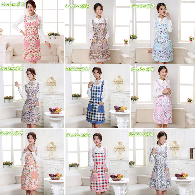 2019 Newest Women Funny Plaid Aprons Chefs Kitchen Vintage Novelty + Pockets For Cooking BBQ Xmas Cleaning Sleeveless Apron