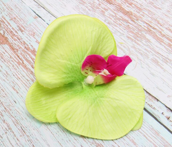 Artificial Butterfly Orchid Flower 9*10cm Handmade Phalaenopsis Flower Heads For Wedding Car Home Decoration DIY Flores