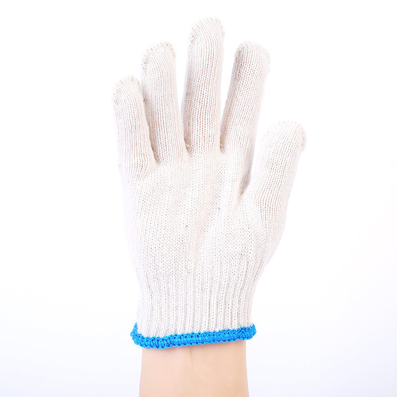 High Quality Thicken Double Cotton Labor protection yarn gloves, cotton thread, white thread, site driver, auto repair work gloves