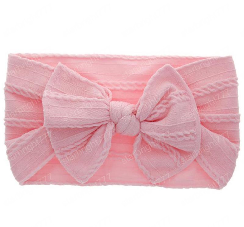 Baby Big Bow Headbands Soft Nylon Turban Hairband Oversize Bunny Ear Headwrap Baby Girl Head Wrap Accessories 8 Colors