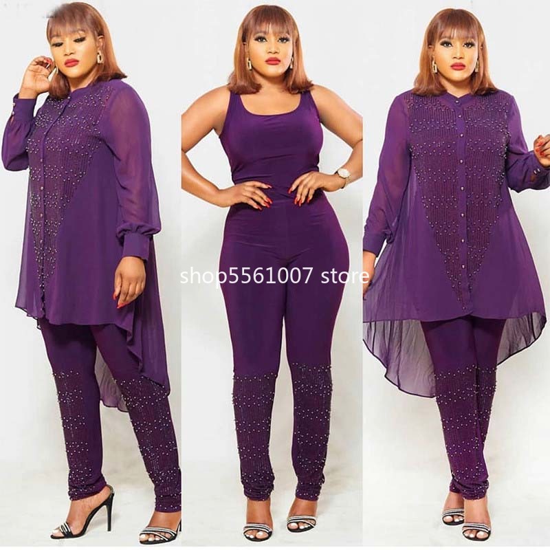 3 Piece Set African Dresses for Women Dashiki Button Diamond African Dress Bodycon Top + Pants Clothes Plus Size Africa Clothing
3 Piece Set African Dresses for Women Dashiki Button Diamond African Dress Bodycon Top + Pants Clothes Plus Size Africa Clothing