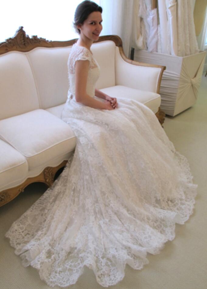 2019 Modest Wedding Dresses Lace Appliqued A Line Cap Sleeves Jewel Bohemian Wedding Dress Vestidos De Novia Plus Size Country Bridal Gowns