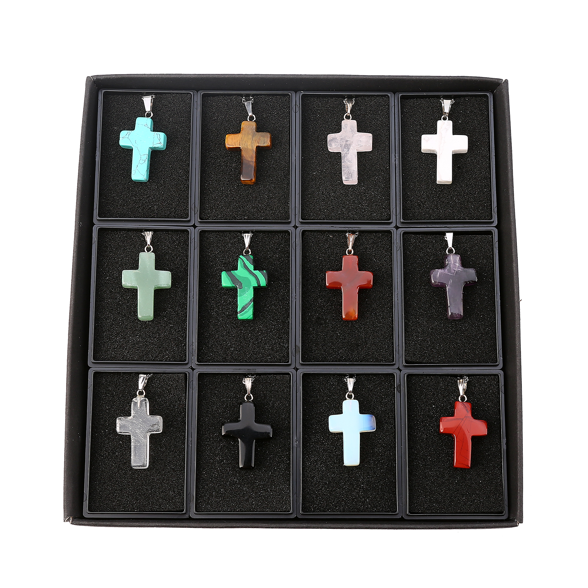 Cross pendant, men and women, exquisite, simple and generous, popular necklace, 12 pieces