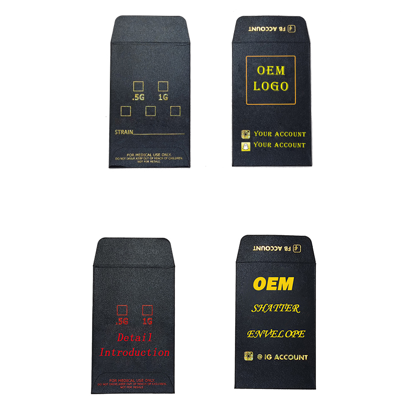 Shatter Envelopes Custom Logo Empty Edibles Concentrates Packaging Bag Custom Full Color Printing Gold Foil Logo Shatter Small Coin Envelope
Shatter Envelopes Custom Logo Empty Edibles Concentrates Packaging Bag Custom Full Color Printing Gold Foil Logo Shatter Small Coin Envelope