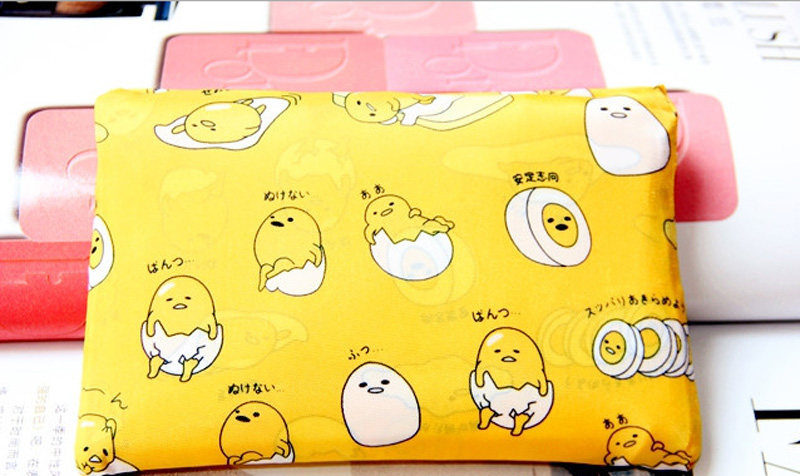 300pcs Shopping Bags Foldable Waterproof Storage Eco Reusable Polyester Cartoon Tote Bag
