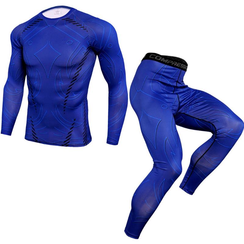 JAYCOSIN Men Suits Man Elastic Sports Suit Quick Drying Perspiration Fiess Training Male Sportswear Jogging Running B3