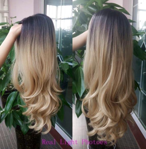 long dark Roots Full Blonde Ombre Body Wave Wigs Hair Glueless Synthetic Lace Front Wig For Women Heat Resistant Fiber FZP145, As picture
long dark Roots Full Blonde Ombre Body Wave Wigs Hair Glueless Synthetic Lace Front Wig For Women Heat Resistant Fiber FZP145, As picture