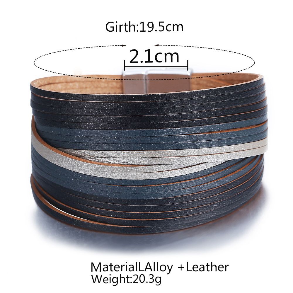 Fashion Gold Sliver Couple Bracelet 2019 For Women Love Vintage Leather Friendship Bracelets & Bangles Femme Punk Jewelry