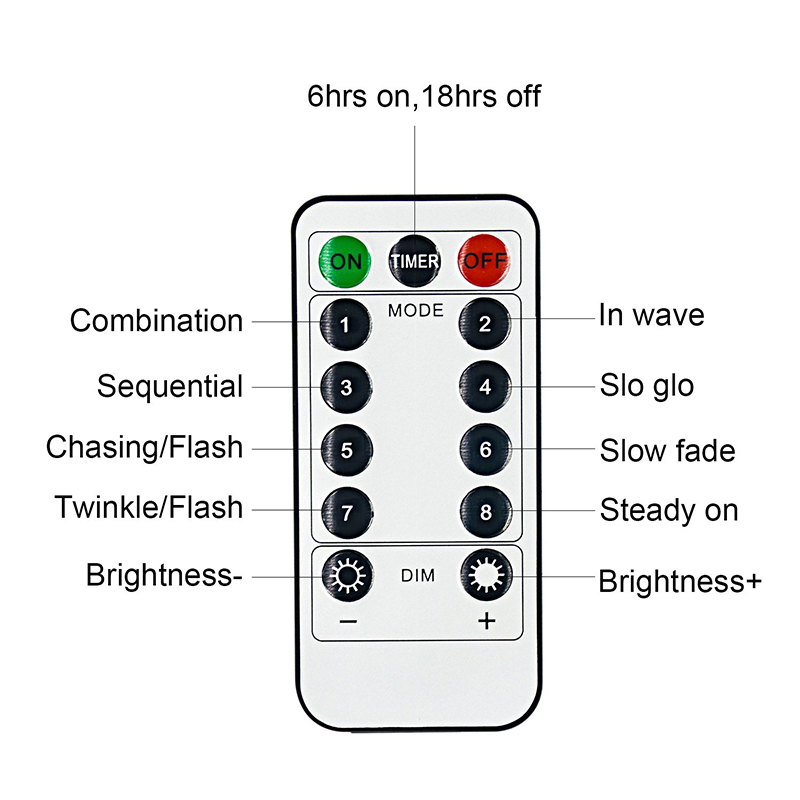 10M 33ft Silver Wire LED String Lights Fairy Garland Lamp Decorative Christmas With 8 Modes Remote Control Battery Powered