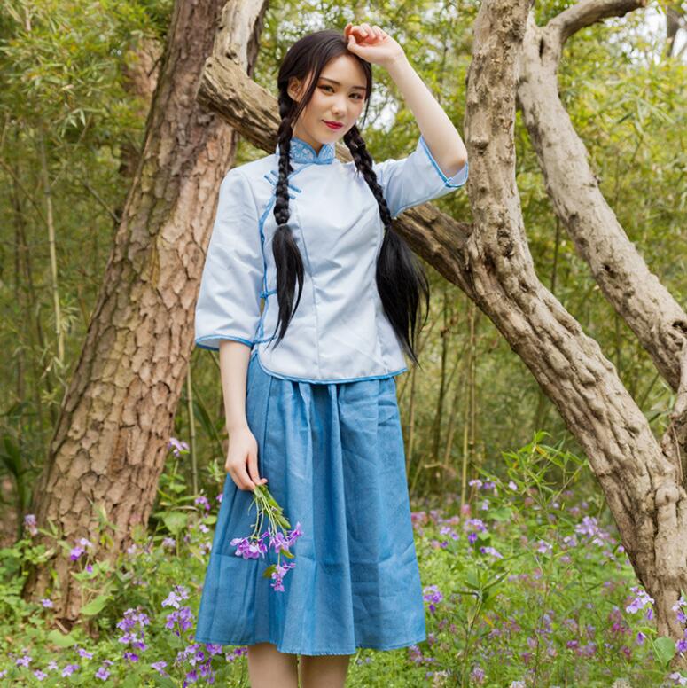 Daily dress for students teachers old shanghai style May 4th Youth heroine dress for bridesmaids a tea art dress for performance stage suits
Daily dress for students teachers old shanghai style May 4th Youth heroine dress for bridesmaids a tea art dress for performance stage suits