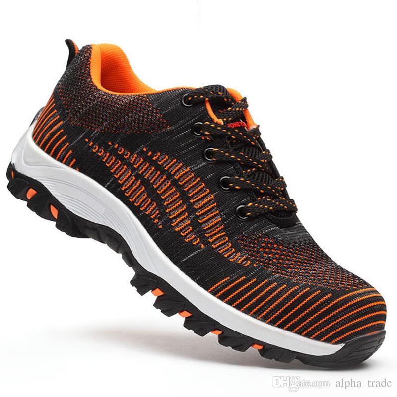 Hot Sale-Shoes Men Construction Men's Outdoor Plus Size Steel Toe Cap Work Boots Shoes Men Camouflage Puncture Proof Safety Shoes Breath