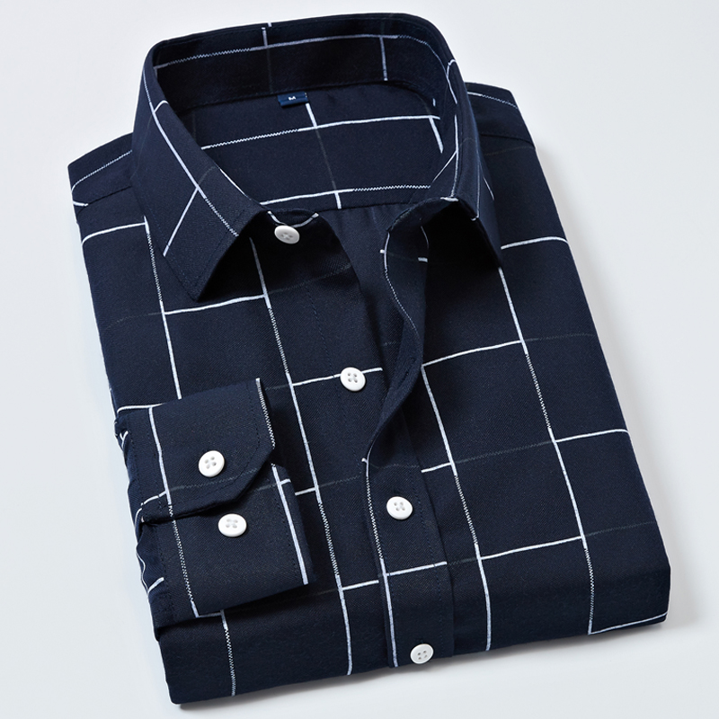 Men Oxford Long Sleeve Plaid Shirt Slim Casual Chemise Homme Business Office Male New Spring Black White Dress Shirts
Men Oxford Long Sleeve Plaid Shirt Slim Casual Chemise Homme Business Office Male New Spring Black White Dress Shirts