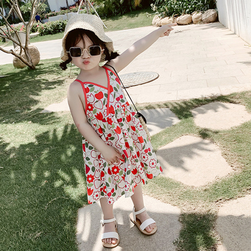 Girls' Summer Flower Suspender Dress Children's Fresh Love-heart Printed Princess Dress 3-8 Years, As pic
Girls' Summer Flower Suspender Dress Children's Fresh Love-heart Printed Princess Dress 3-8 Years, As pic