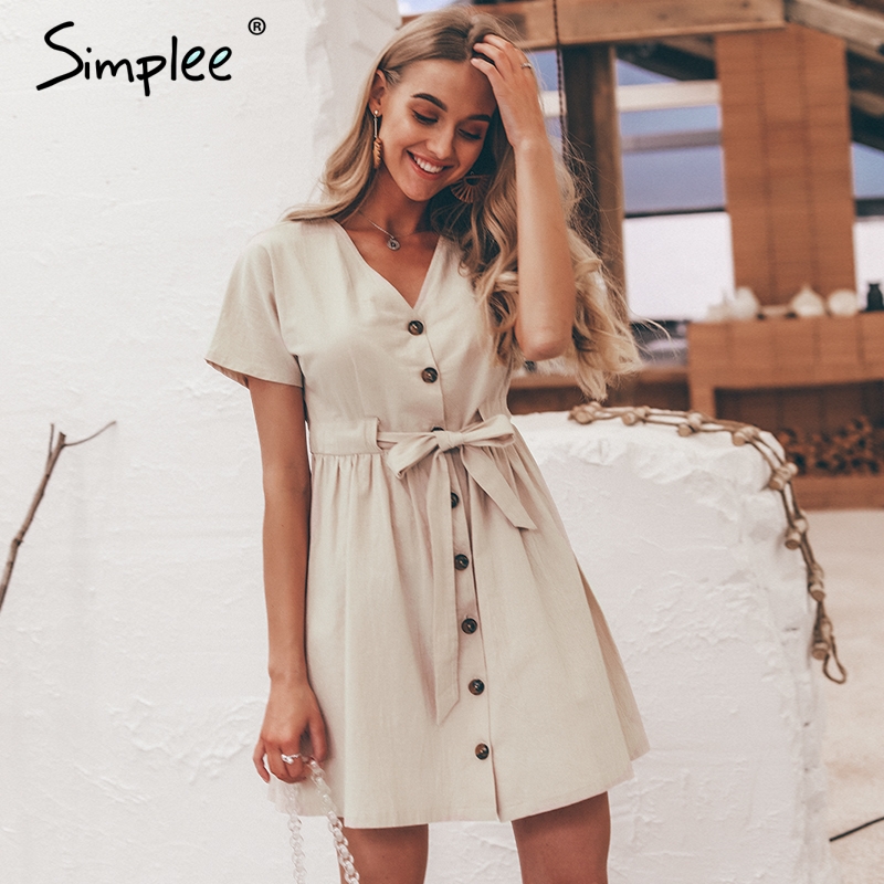 Vintage button woman dress shirt V neck short sleeve cotton linen short summer dresses Casual korean vestidos 2019 festa, Apricot
Vintage button woman dress shirt V neck short sleeve cotton linen short summer dresses Casual korean vestidos 2019 festa, Apricot