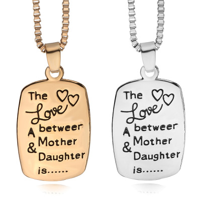 New Arrival Snap Jewelry The Love between A Mother & Daughter is Letters Pendant Chain Necklaces For Women 2 colors ZJ-0903216
New Arrival Snap Jewelry The Love between A Mother & Daughter is Letters Pendant Chain Necklaces For Women 2 colors ZJ-0903216