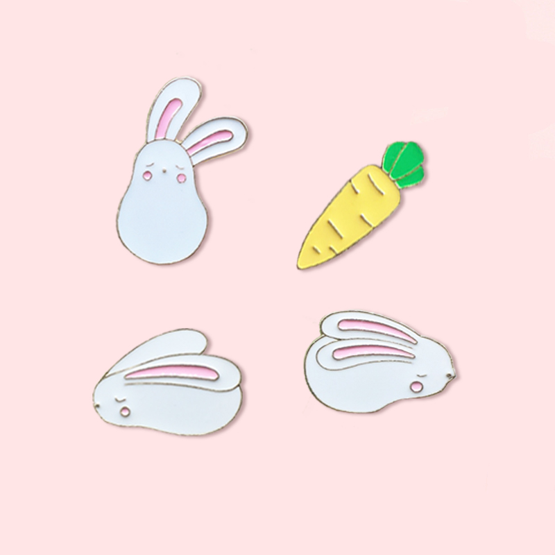 Bunny Carrot Metal Enamel Brooch Cute Cartoon Animal White Rabbit Badge Pin Simple Trendy Children's Clothing Backpack Jewelry
Bunny Carrot Metal Enamel Brooch Cute Cartoon Animal White Rabbit Badge Pin Simple Trendy Children's Clothing Backpack Jewelry