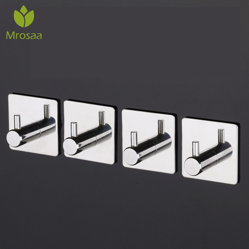 Fashion High-end Sticker Adhesive Stainless Steel Hooks Wall Door Clothes Coat Hat Hanger Kitchen Bathroom Rustproof Towel Hooks
Fashion High-end Sticker Adhesive Stainless Steel Hooks Wall Door Clothes Coat Hat Hanger Kitchen Bathroom Rustproof Towel Hooks