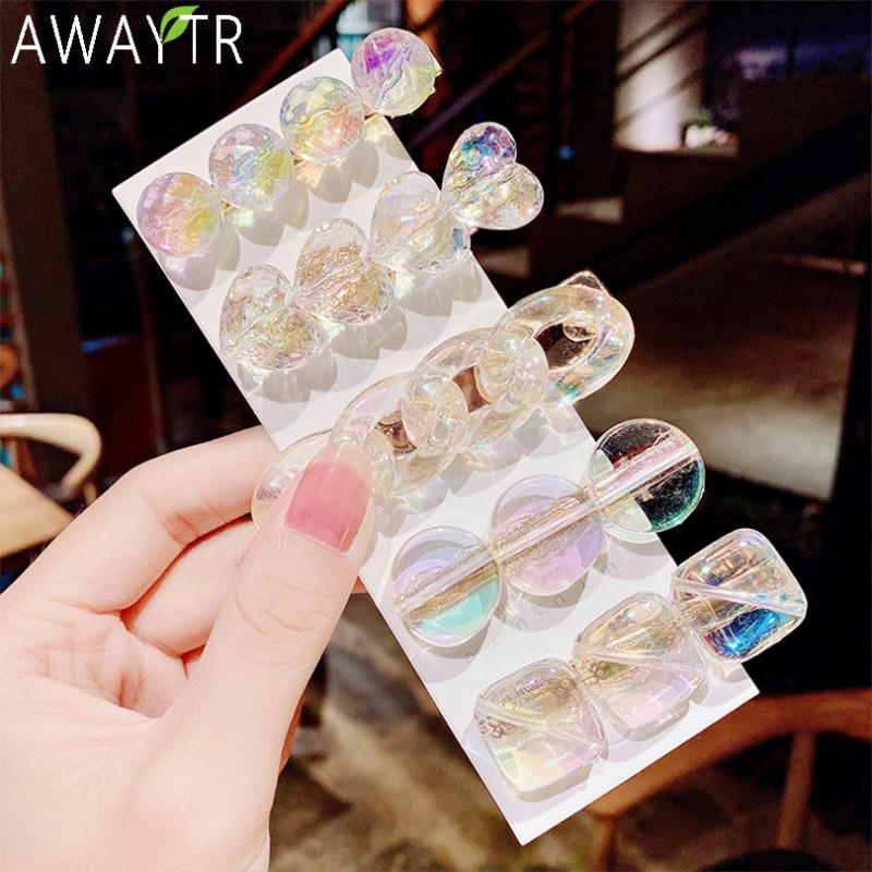 AWAYTR Women Hair Clips Girls Heart Geometric Barrettes Acetate Transparent Hairgrips Hairpins Headband Fashion Hair Accessories
AWAYTR Women Hair Clips Girls Heart Geometric Barrettes Acetate Transparent Hairgrips Hairpins Headband Fashion Hair Accessories