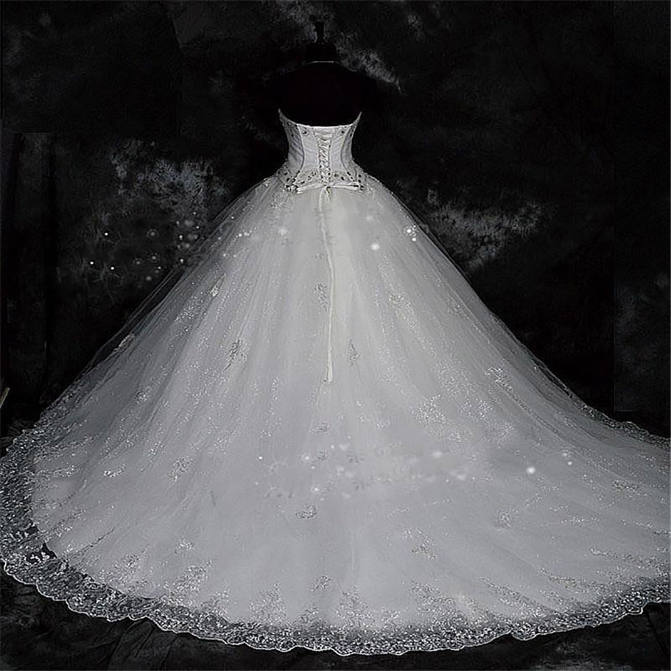 Wed Dress Wed Robe De Mariage Lace Rhinestone Plus Size Ball Gown Wedding Dresses Wedding Bridal Gowns Vestido De Novia